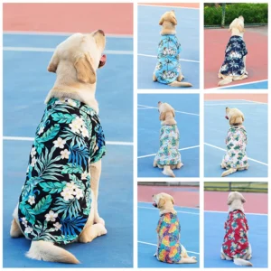 XL-5XL For Medium Large Dog Puppy Hawaii Style Cute Summer T-shirts Comfortable Shirt Pet Clothes Pet Products